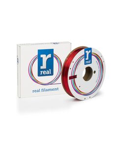 REAL PETG 3D PRINTER FILAMENT - TRANSLUCENT RED - SPOOL OF 0.5KG - 1.75MM (REALPETGTRED500MM175)