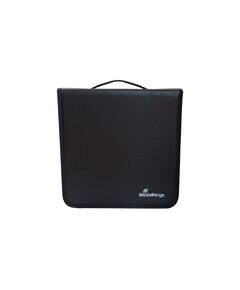 MEDIARANGE MEDIA STORAGE WALLET FOR 500 DISCS, SYNTHETIC LEATHER, BLACK (MRBOX96)