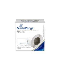 ΕΤΙΚΈΤΕΣ ΓΕΝΙΚΉΣ ΧΡΉΣΗΣ MEDIARANGE (DYMO 99010/S0722370) 28X89MM. 130 PCS (ΜΑΎΡΑ ΓΡΆΜΜΑΤΑ ΣΕ ΛΕΥΚΌ ΦΌΝΤΟ) (MRDY99010)