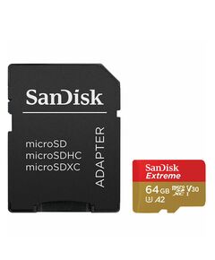 SANDISK EXTREME MICROSDXC 64GB CLASS 10 U3 V30 A2 UHS-I ΜΕ ΑΝΤΆΠΤΟΡΑ (SDSQXAH-064G-GN6AA) (SANSDSQXAH-064G-GN6AA)