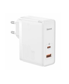 BASEUS TRAVEL CHARGER GAN5 PRO QUICK WALL CHARGER C+U, PD3.0, QC4.0 +, AFC, 100W EU WHITE (CCGP090202) (BASCCGP090202)