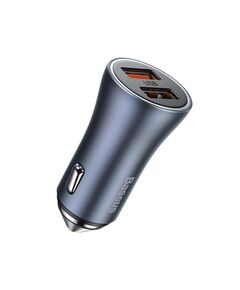 BASEUS CAR CHARGER GOLDEN CONTACTOR PRO DUAL QUICK CHARGER U+U PD 3.0, QC 4+ SCP FCP AFC 40W DARK GRAY (CCJD-A0G) (BASCCJD-A0G)