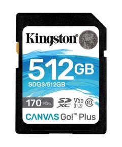 KINGSTON CANVAS GO PLUS SDXC 512GB CLASS 10 U3 V30 UHS-I (SDG3/512GB) (KINSDG3-512GB)