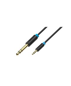 VENTION 3.5MM MALE TO 6.5MM MALE AUDIO CABLE 1.5M BLACK (BABBG) (VENBABBG)