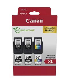 CANON ΜΕΛΆΝΙ INKJET PG-560XLX2/CL-561XL MULTIPACK (3712C009) (CANPG-560XLMP)