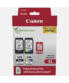 CANON ΜΕΛΆΝΙ INKJET PG-545XL/CL-546XL PHOTO VALUE (8286B011) (CANPG-545XLPV)