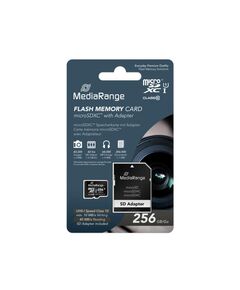 MEDIARANGE MICROSDXC MEMORY CARD, UHS-1 | CLASS 10, WITH SD ADAPTER, 256GB (MR946)