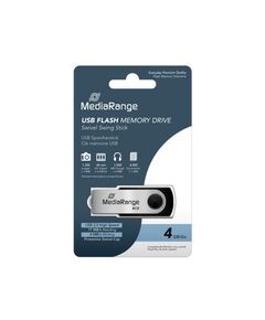 MEDIARANGE USB 2.0 FLASH DRIVE 4GB (BLACK/SILVER) (MR907)