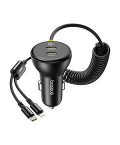 BASEUS ΦΟΡΤΙΣΤΉΣ ΑΥΤΟΚΙΝΉΤΟΥ 60W USB-C + ΚΑΛΏΔΙΟ LIGHTNING ΜΑΎΡΟ (C00035902121-00) (BASC00035902121-00)