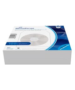 MEDIARANGE PAPER SLEEVES FOR 1 DISC WHITE 100 PACK (MRBOX62)