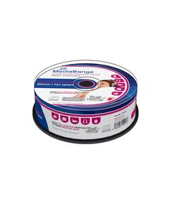 MEDIARANGE AUDIO CD-R 700MB|80MIN 12X SPEED, INKJET FULLSURFACE PRINTABLE, CAKE 25 (MR224)