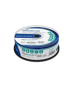 MEDIARANGE DVD+R DOUBLE LAYER 240' 8.5GB 8X INKJET FULLSURFACE PRINTABLE CAKE BOX X 25 (MR474)