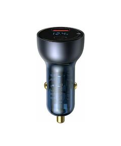 BASEUS CAR CHARGER PARTICULAR DIGITAL DISPLAY C+U, PD 3.0 QC 4.0+, SCP, PPS, 5A, 65W DARK GRAY (CCKX-C0G) (BASCCKX-C0G)
