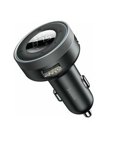 BASEUS CAR CHARGER BLUETOOTH FM TRANSMITTER ENJOY CAR WITH LED DISPLAY BLACK (CCLH-01) (BASCCLH-01)
