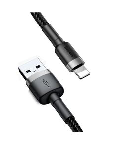 BASEUS CAFULE BRAIDED USB TO LIGHTNING CABLE ΜΑΎΡΟ 3M (CALKLF-RG1) (BASCALKLFRG1)
