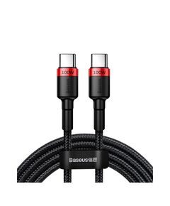 BASEUS CAFULE BRAIDED USB 2.0 CABLE USB-C MALE - USB-C MALE ΚΌΚΚΙΝΟ 2M (CATKLF-AL91) (BASCATKLFAL91)
