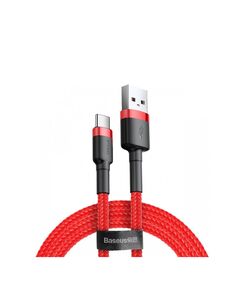 BASEUS CAFULE BRAIDED USB 2.0 CABLE USB-C MALE - USB-A MALE ΚΌΚΚΙΝΟ 1M (CATKLF-B09) (BASCATKLFB09)