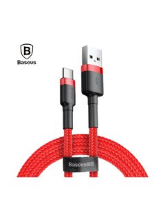 BASEUS CAFULE BRAIDED USB 2.0 CABLE USB-C MALE - USB-A MALE ΚΌΚΚΙΝΟ 3M (CATKLF-U09) (BASCATKLFU09)