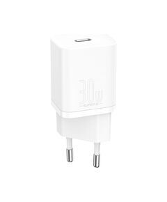 BASEUS ΦΟΡΤΙΣΤΉΣ ΧΩΡΊΣ ΚΑΛΏΔΙΟ ΜΕ ΘΎΡΑ USB-C 30W POWER DELIVERY ΛΕΥΚΌΣ (SUPER SI) (CCSUP-J02) (BASCCSUPJ02)