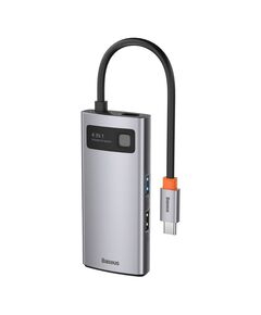 BASEUS HUB 4IN1METAL GLEAM SERIES, USB-C TO USB 3.0 + USB 2.0 + HDMI + USB-C  (CAHUB-CY0G) (BASCAHUB-CY0G)