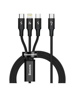 BASEUS RAPID SERIES 3-IN-1 CABLE USB-C FOR M+L+T 20W 1.5M BLACK (CAMLT-SC01) (BASCAMLT-SC01)