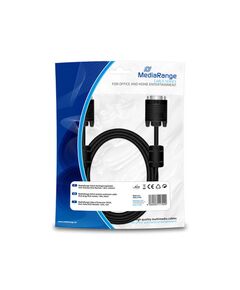 ΚΑΛΏΔΙΟ MEDIARANGE SVGA MONITOR VGA PLUG/VGA SOCKET 1.8M BLACK (MRCS148)