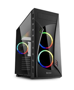 SHARKOON NIGHT SHARK GAMING MIDI TOWER ΚΟΥΤΊ ΥΠΟΛΟΓΙΣΤΉ ΜΕ ΠΛΑΪΝΌ ΠΑΡΆΘΥΡΟ ΚΑΙ RGB ΦΩΤΙΣΜΌ ΜΑΎΡΟ (NIGHTSHARKARGB) (SHRNIGHTSHARKARGB)