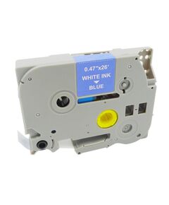 MEDIARANGE PLASTIC TAPE CASSETTE FOR LABEL PRINTERS USING BROTHER TZ-535/TZE-535 12MM 8M LAMINATED WHITE ON BLUE (MRBTZ535)