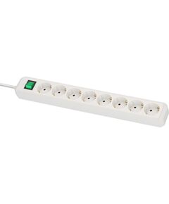 BRENNENSTUHL ECO-LINE ΠΟΛΎΠΡΙΖΟ ΑΣΦΑΛΕΊΑΣ 8 ΘΈΣΕΩΝ ΜΕ ΔΙΑΚΌΠΤΗ ΚΑΙ ΚΑΛΏΔΙΟ 3M/ H05VV-F/ 3G1,5 WHITE (1159320018) (BNN1159320018)