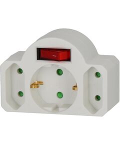 BRENNENSTUHL ΤΑΦ ΑΣΦΑΛΕΊΑΣ 3 ΘΈΣΕΩΝ ΜΕ ΔΙΑΚΌΠΤΗ WHITE (1508100) (BNN1508100)