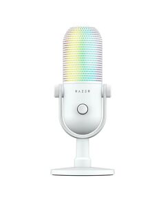 RAZER SEIREN V3 CHROMA - WHITE - RGB USB CONDENSER MICROPHONE - GAIN LIMITER - BUILD-IN SHOCK ABSORB