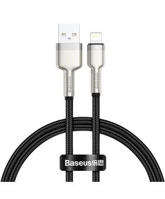 BASEUS BRAIDED USB TO LIGHTNING CABLE ΜΑΎΡΟ 0.25M  (CALJK-01) (BASCALJK-01)