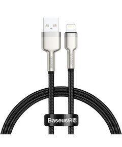 BASEUS BRAIDED USB TO LIGHTNING CABLE ΜΑΎΡΟ 2M  (CALJK-B01) (BASCALJK-B01)