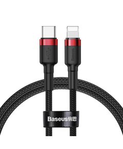 BASEUS CAFULE LIGHTNING BRAIDED USB-C TO LIGHTNING CABLE 18W ΚΌΚΚΙΝΟ 1M  (CATLKLF-91) (BASCATLKLF-91)