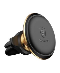 BASEUS MAGNETIC AIR VENT CAR MOUNT HOLDER WITH CABLE CLIP GOLD (C40141201G13-00) (BASC40141201G13-00)