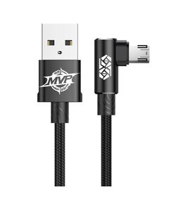 BASEUS MVP ELBOW CABLE USB TO MICRO USB 2A 1M - BLACK (CAMMVP-B01) (BASCAMMVP-B01)