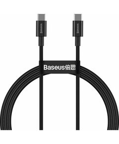 BASEUS SUPERIOR SERIES CABLE USB-C TO USB-C, 100W, 1M (BLACK) (CATYS-B01) (BASCATYS-B01)