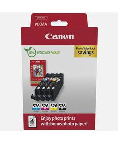 CANON ΜΕΛΆΝΙ INKJET CLI-526 CMYK VALUE PACK (4540B019) (CANCLI-526PMP)