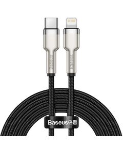 BASEUS USB-C CABLE FOR LIGHTNING CAFULE, PD, 20W, 2M (BLACK) (CATLJK-B01) (BASCATLJK-B01)