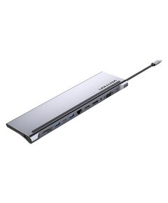 VENTION TYPE-C TO DISPLAYPORT/HDMI/VGA/USB-C GEN 1/USB 3.0X2/USB 2.0/RJ45/SD/TF/TRRS 3.5MM/PD 100W DOCKING STATION 0.25M GRAY METAL TYPE (THSHC) (VENTHSHC)
