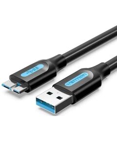 VENTION USB 3.0 A MALE TO MICRO B MALE CABLE 0.5M BLACK PVC TYPE (COPBD) (VENCOPBD)