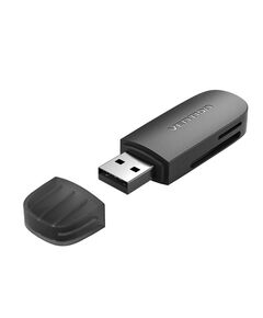 VENTION 2 IN 1 USB 3.0 A CARD READER (SD+TF) BLACK SINGLE DRIVE LETTER (CLFB0) (VENCLFB0)