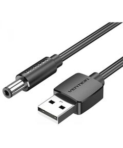 VENTION USB TO DC 5.5MM BARREL JACK POWER CABLE 1M BLACK TUNING FORK TYPE (CEYBF) (VENCEYBF)