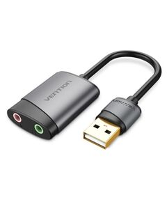 VENTION USB EXTERNAL SOUND CARD 0.15M GRAY METAL TYPE (CDKHB) (VENCDKHB)