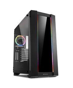 SHARKOON ELITE SHARK CA200G GAMING MIDI TOWER ΚΟΥΤΊ ΥΠΟΛΟΓΙΣΤΉ ΜΕ ΠΛΑΪΝΌ ΠΑΡΆΘΥΡΟ ΚΑΙ RGB ΦΩΤΙΣΜΌ ΜΑΎΡΟ (ELCA200G) (SHRELCA200G)