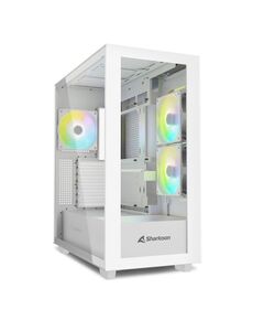 SHARKOON REBEL C60 RGB GAMING MIDI TOWER ΚΟΥΤΊ ΥΠΟΛΟΓΙΣΤΉ ΜΕ ΠΛΑΪΝΌ ΠΑΡΆΘΥΡΟ ΛΕΥΚΌ (REBC60RGBWH) (SHRREBC60RGBWH)
