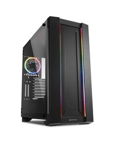 SHARKOON ELITE SHARK CA200M GAMING MIDI TOWER ΚΟΥΤΊ ΥΠΟΛΟΓΙΣΤΉ ΜΕ ΠΛΑΪΝΌ ΠΑΡΆΘΥΡΟ ΚΑΙ RGB ΦΩΤΙΣΜΌ ΜΑΎΡΟ (ELCA200M) (SHRELCA200M)