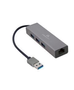 GEMBIRD USB 3.0 HUB 3 ΘΥΡΏΝ ΜΕ ΣΎΝΔΕΣΗ USB-A ΓΚΡΙ (A-AMU3-LAN-01) (GEMA-AMU3-LAN-01)