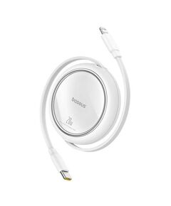 BASEUS RETRACTABLE USB-C TO LIGHTNING CABLE 20W ΛΕΥΚΌ 1M (P10364501211-00) (BASP10364501211-00)