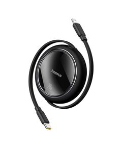 BASEUS RETRACTABLE USB-C TO LIGHTNING CABLE 20W ΜΑΎΡΟ 1M (P10364501111-00) (BASP10364501111-00)